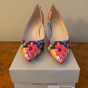 Marc Fisher Floral Heels, 9.5M